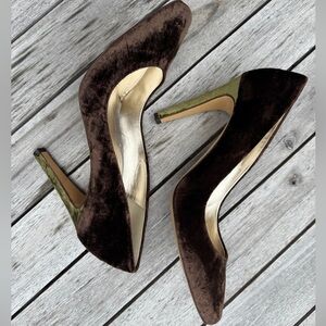 Vintage Isaac Mizrahi Velvet Color Block Heels